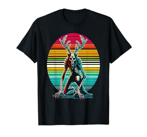 Native American Retro Wendigo Cryptid Folklore T-Shirt