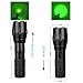 BESTSUN Green Light 350 Yards Predator Light Zoomable Tactical Hunting Green Led Flashlight Coyote Varmint Hunt Torch with Pressure Switch, Rail & Scope Mounts, Batteries and Charger