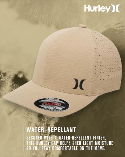 Image of Hurley Men's Baseball Cap - Sweat-Wicking Fitted Baseball Hats for Men (S-XL)