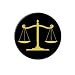 Balanced Scales of Justice Symbol Legal Lawyer Gold and Black Tie Tack Lapel Pin