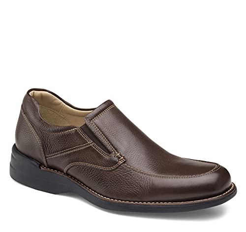 Johnston & Murphy Men's Shuler Moc Toe Slip-On Brown Full Grain 12 M US