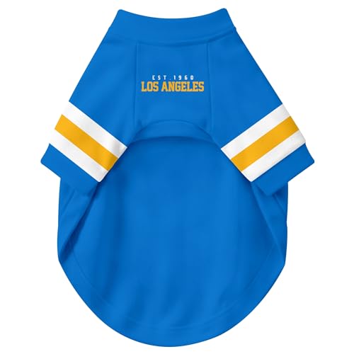 Image of Los Angeles Dog Clothes Jersey Style Personalized Pet T Shirt with Custom Name Number for Small Medium Large Dogs