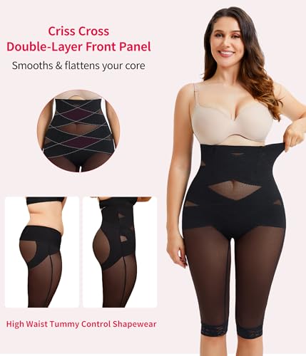 Gotoly Shapewear Tummy Control High Waisted Butt Lifting Shapewear Body Shaper Capri Shapewear Shorts Thigh Slimmer2