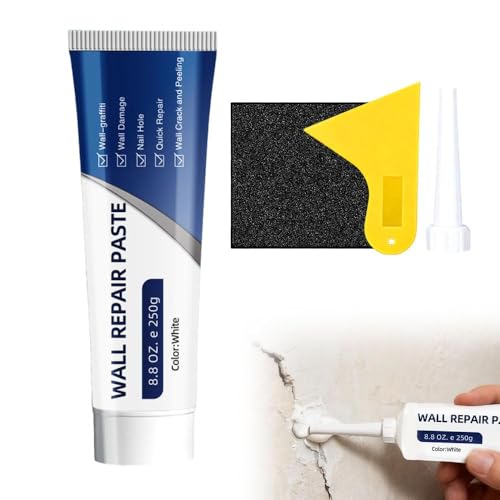 Efficient Drywall Repair Kit with Scraper Wall Mending Agent White Spackle for Holes & Cracks Fast Dry Wall Repair Paste for Dents Tile Gap Filler Complete Wall Repair Kit Indoor Outdoor (1Pcs)
