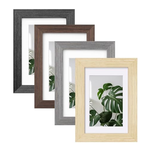Cadres photo en bois massif pour protéger vos documents de l'usure beige
