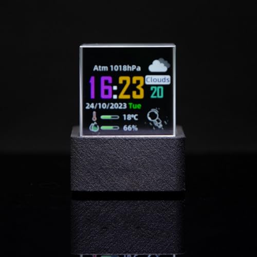 Cubo de cristal holográfico LED 3D multifunción ideal para regalar en oficina 4