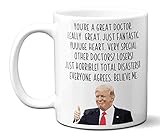 Ransalex Funny Doctor Gifts - Gag Trump Doc Coffee Mug - Dr Appreciation - Medical Graduation Novelty Tea Cup - Humor Gifts & Quotes (11oz, white)