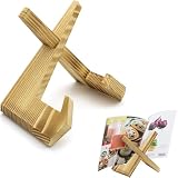 Supporto per libri di cucina, in legno, per libri di cucina, per libri e tablet, decorazione vintage (giallo