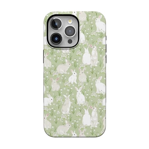 Casely iPhone 15 Pro Max Case | Hop to it | Green Bunny | Bold Protective Design | Compatible with MagSafe