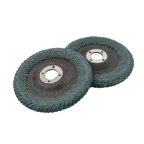 Newsmarts 2pcs 115mm Flap Polishing Grinding Wheel U-Shaped Disc Buffing Scouring Pad Angle Grinder Plastic Blue