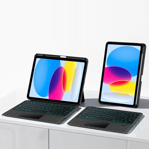 �L�[�{�[�h�P�[�X iPad A16 ��11���� 2025 11�C���`�Ή� 7�F �o�b�N���C�g ���O���\ �t�H���I �L�[�{�[�h�J�o�[ �g���b�N�p�b�h/�y���V���z���_�[�t�� iPad 11th (A16) ���f�� A3354 A3355 (QWERTY)��