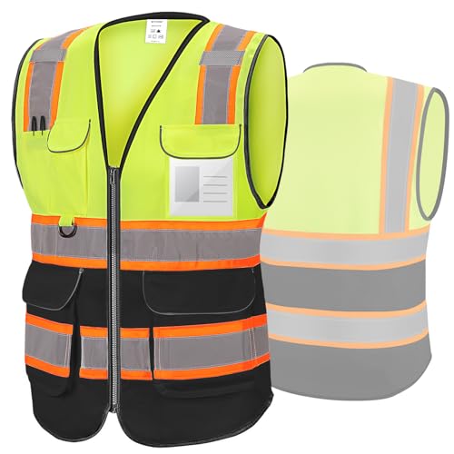 Gilet de sécurité réfléchissant classe II pour trajets à vélo et travaux nocturnes