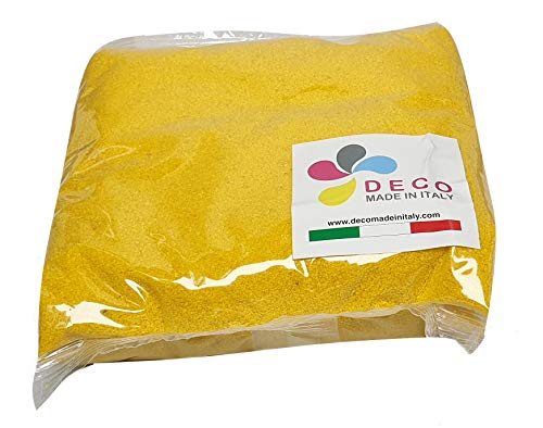 Deco Made in Italy Sabbia Colorata 0,5 Sacchetto da 1kg - Sabbia Colore Giallo