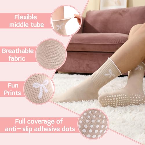 Image of Pilates Grip Yoga Socks for Women Cute Non Slip Socks