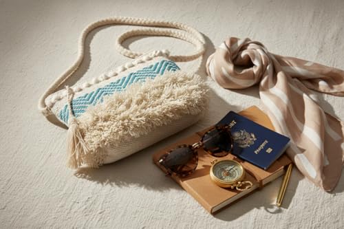 Image of Boho sling bags, Handmade Cotton shoulder bag, Handbags for Women, tote bags for women, cotton bags for women, Boho-Chic Cotton Crossbody Tote With Tassels, Shoulder Bag For Everyday Use