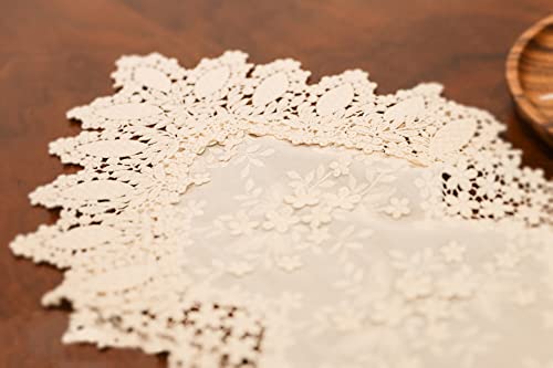 Lacely Flower Lace Table Runner Patch Embroidered 12 × 86 Inch For Holiday Wedding Picnic Daily Dinner Tables White Decor (Cotton, 12"×86" (31×220Cm)) #TOP6
