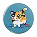 Calico Kitten with Cat Toys Pinback Button Pin
