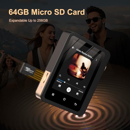 Image of HiFi MP3 Player with Bluetooth 5.3, Lossless DSD High-Resolution Digital Audio Music Player, 64GB Portable Audio Player with 2000mAh Battery, Support up to 256GB