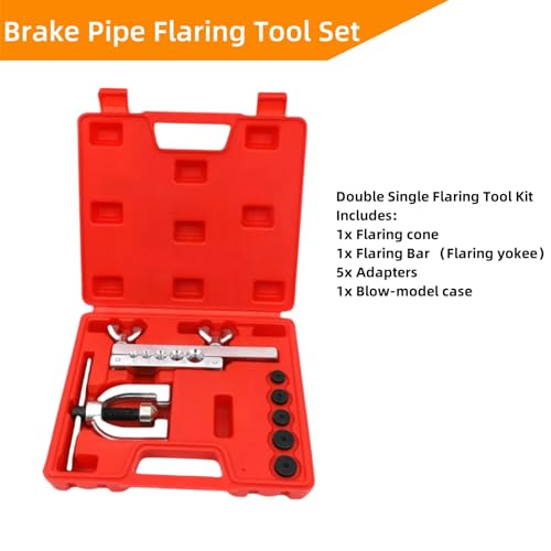 Brake Pipe Flaring Tool Set + 3 in 1 Tubing Bender + 3/16"x 25ft/7.6m Brake Line with 16 Fittings + 1 Tube Cutter, Brake Line Flaring Tool, Ideal for Vehicle Brake Systems, Air Conditioning Systems 3 Brake Pipe Flaring Tool Set + 3 in 1 Tubing Bender + 3/16"x 25ft/7.6m Brake Line with 16 Fittings + 1 Tube Cutter, Brake Line Flaring Tool, Ideal for Vehicle Brake Systems, Air Conditioning Systems - Image 3