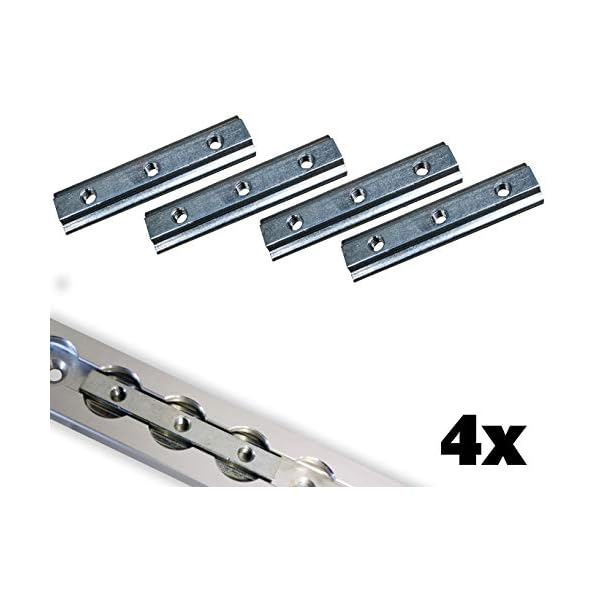 4 StÃ¼ck Nutenstein fÃ¼r Airlineschienen aus Stahl, verzinkt 3xM6 Gewinde | Fitting | Zurrschienenadapter | Fitting fÃ¼r Wohnmobil, Caravan und Kleinstransporter