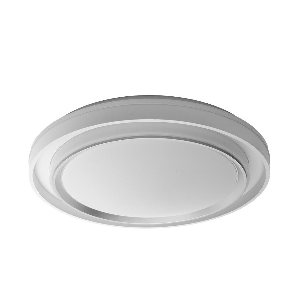 AKUNADECOR Plafon Led Modelo Meyer Plata Cct Regulable Con Mando A Distancia
