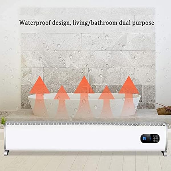 Riscaldatore, battiscopa elettrico Riscaldatore a convettore Radiatore a battiscopa Timer digitale Adatto per soggiorno camera da letto e scarico ufficio