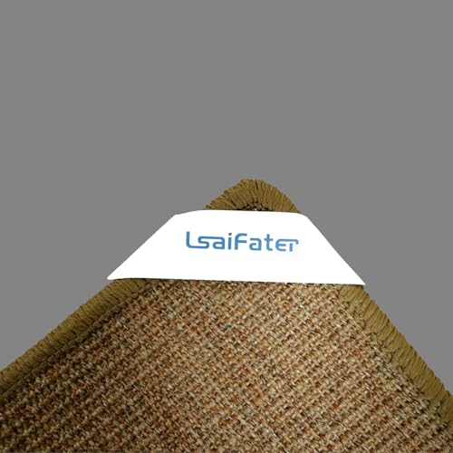 LSAIFATER Kratzmatte für Katzen, natürliche Sisalmatte, schützt Teppiche und Sofas (60x40cm, Braun) - 8