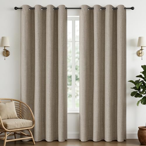 CUCRAF 100% Blackout Curtains for Bedroom 84 inches Length 2 Pane...