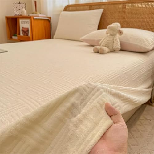 DaBingDian 1/3 Piezas Sábana de Franela de Invierno para Cama de Matrimonio, Suave, cálida y cálida, para niñas y niños, tamaño Individual, Queen y King.