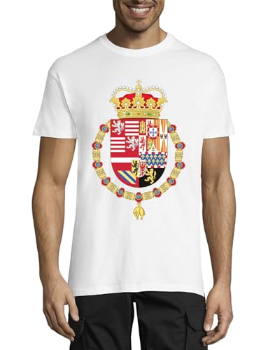 Photo de T-shirt homme col rond en coton avec blason austra, blanc, blanc, XL