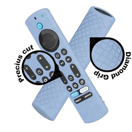 Image of SHOPOFLUX Silicone Tv Remote Cover Compatible with Amazon Basics Smart LED TV Remote Protective Cover (Sky Blue)