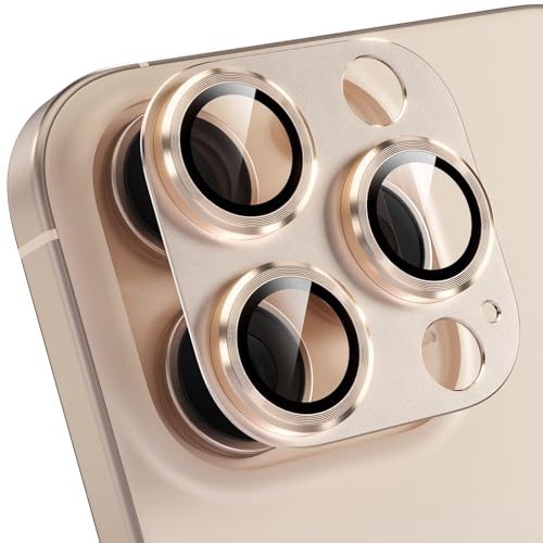 Anneau caméra iPhone 16 Pro en titane désert Choiche protection luxe 9H