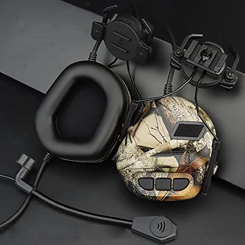 Auriculares tácticos con walkie talkie y micrófono para caza airsoft 2