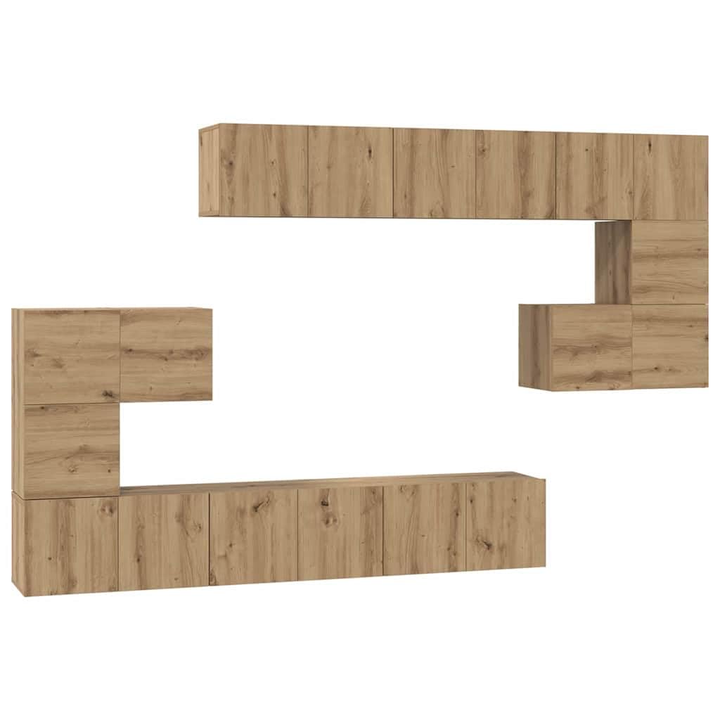 Wiszący dąb inżynieryjny nowoczesny minimalistyczny Brązowy 60x30x30 cm