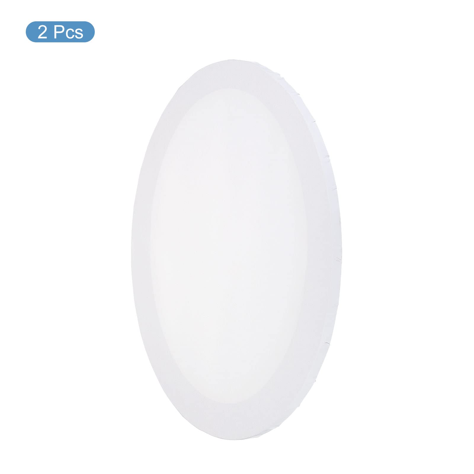 PATIKIL Peinture Toiles Panneaux, 2 Paquet 12x16 Pouce Ovale Bois Cadre vierges Art Tableau Panneaux pour Acrylique, Huile, Tempéra Peinture, Blanc
