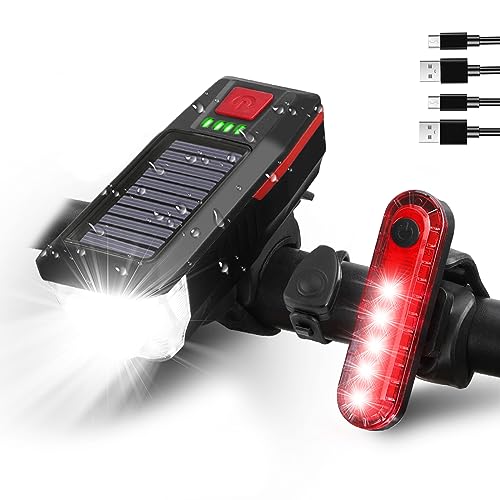 SODPE Bike Lights Front and Back, Super Bright Bicycle Lights for Night Riding, Upgrade Waterproof...