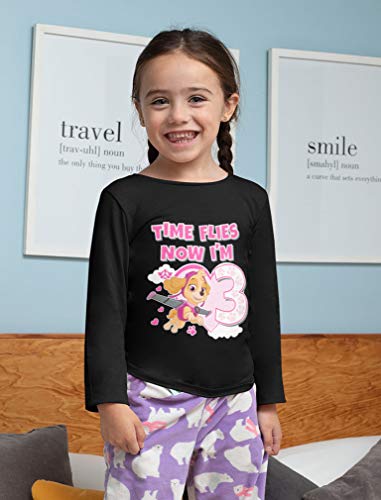 Tstars Birthday Girl Paw Patrol Skye 3rd Birthday Gift Toddler Kids Long Sleeve T-Shirt3