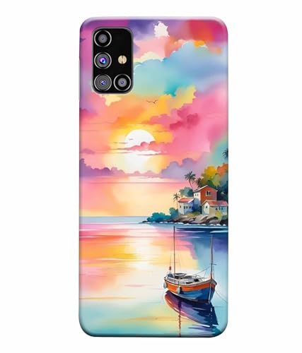 Image of Printed Hard Back Case Cover & Compatible for Samsung Galaxy M31S | Nature Painting Art (Multicolor) - D1180