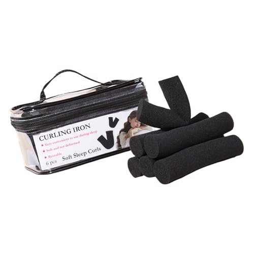 Reisbereites Spongiform-Lockenwickler für unterwegs, hitzelos, über Nacht, mit permanenter PVC-Schutzhülle, weiche Schwamm-Lockenwickler zum Schlummern