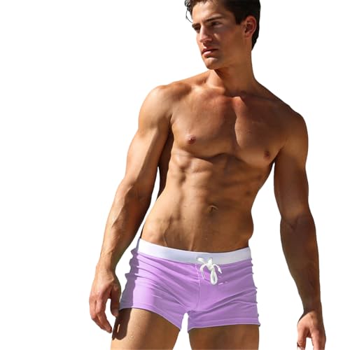 Image of TONLEN Mens Swimwear Short Swim Trunks with Zipper Pocket