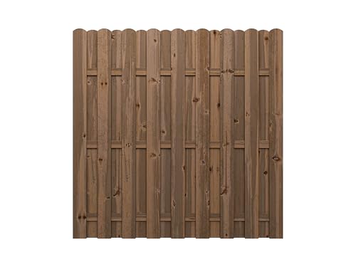 Woodtex Sichtschutzzaun Gartenzaun Gartentor Brettertzaun kesseldruckimprägniert|wetterfest Kieferholz 180x180x4cm Braun Woodtex Sichtschutzzaun Gartenzaun Gartentor Brettertzaun kesseldruckimprägniert|wetterfest Kieferholz 180x180x4cm Braun