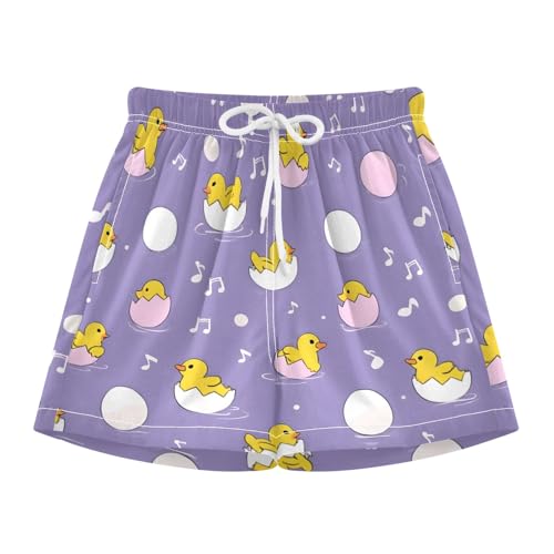 Bolaz Toddler Boys Swimwear Swim Trunks with Compression Liner 4T Duck Egg Purple