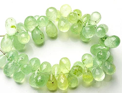 Briolettes en préhnite naturelle pour créer des bijoux bohèmes et élégants au quotidien