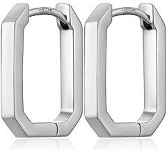 D1-Square Hoop Silver