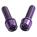 Stainless Steel for Bike Handlebar Stem Bolts M5 x 18mm, Purple Stem Screws for Mountain for Bike, 6 Pack Compatible with M5 18mm Fasteners(D)