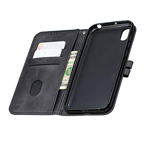 MRSTER Cover per Huawei Y5 2019 in pelle PU Flip