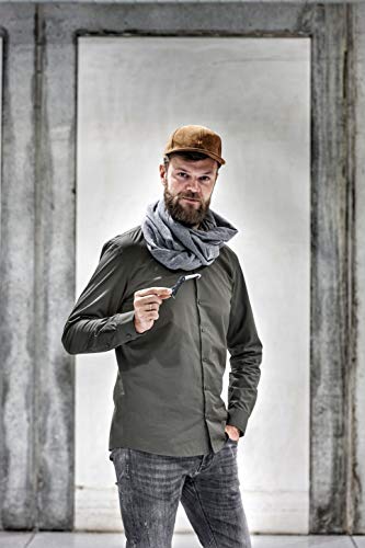 Troika Paketmesser mit kleinem Schlüsselring, 420 Edelstahl, Aluminium, matt, schwarz/silberfarben