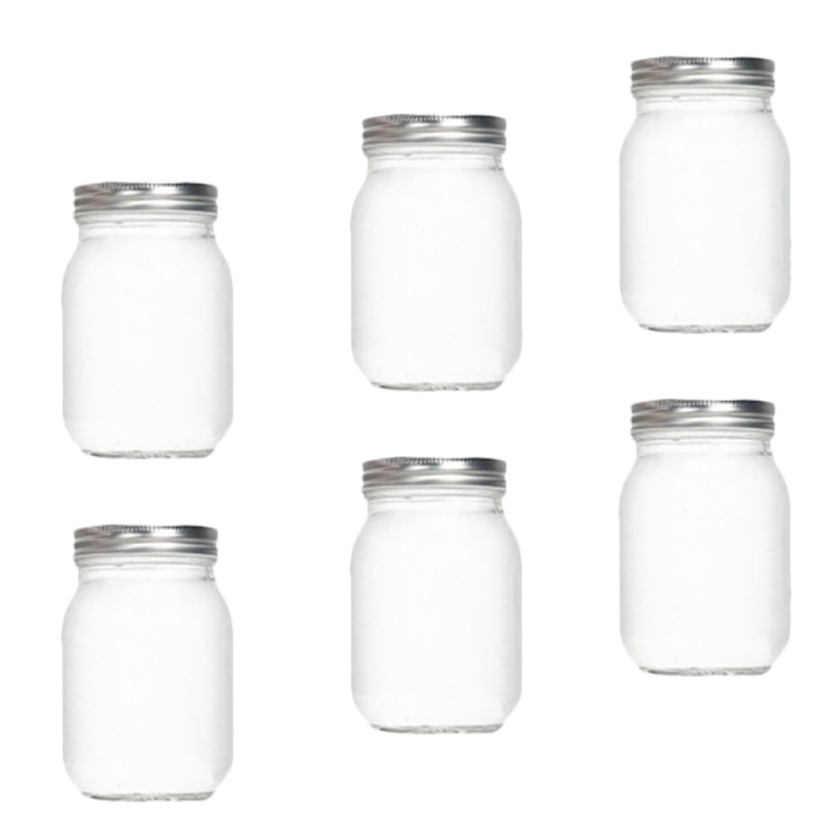 KICHOUSE 6 Stück Glasaufbewahrungsbehälter 380ml Rund mit Starker Versiegelung für Marmeladengläser und Honigglasflasche Vielseitig und Hygienisch für Küche und Vorrat