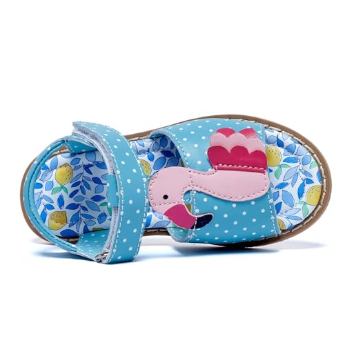 Girls Toddler/Little Kid Sandals Open Toe Flat Sandals Hook & Loop Summer Shoes Leather fashion sandals breathable and non-slip2
