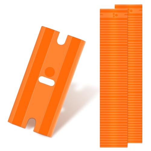 Flintronic 100 Stück Keramikfeldschaber Ersatzklingen, Kunststoffklingen, Schaber Klingen, Rasierklingen Zeranfeldkratzer, Keramikfeld, Herdschaber für Kochfeld, Backofen, Glaskeramik